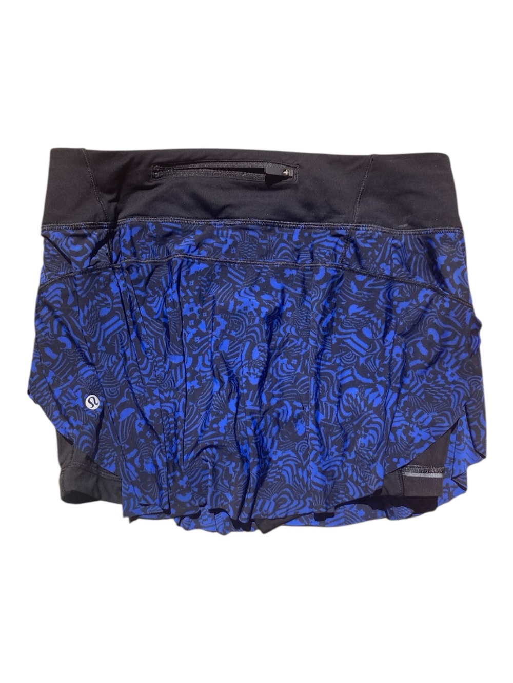 lululemon athletica Blue and Black Printed Running Skirt